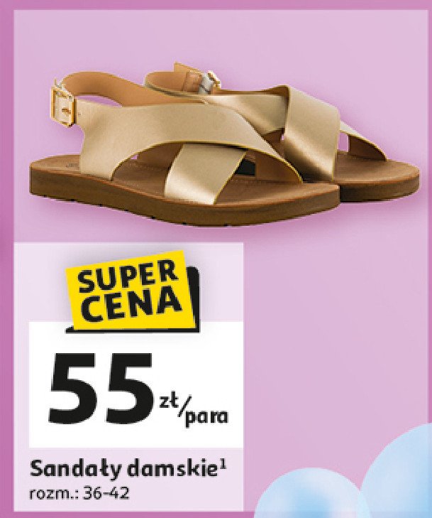 Sandały damskie 36-42 promocja w Auchan