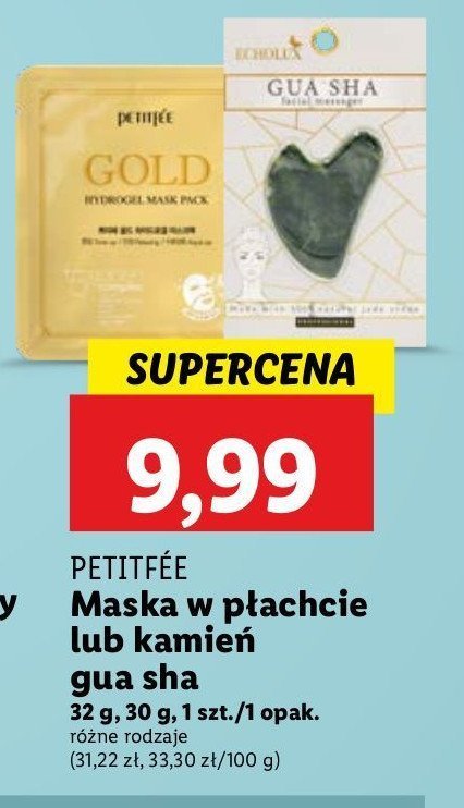 Maska wygładzająco-ujędrniająca na szyję i dekolt ze złotem Petitfee promocja