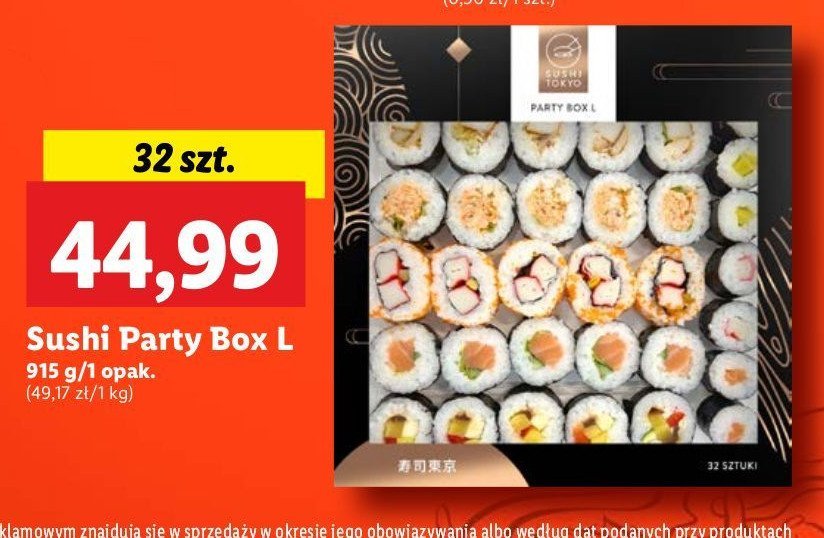 Sushi party box Sushi tokyo promocja