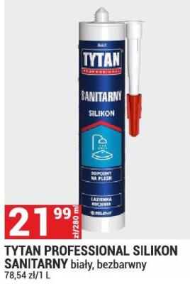 Silikon TYTAN PROFESSIONAL SILIKON SANITARNY biały, bezbarwny promocja w Merkury Market