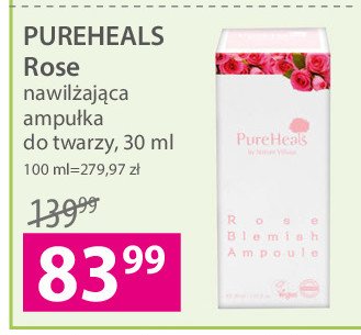 Serum do twarzy nawilżający ampułka Pure heals rose promocje