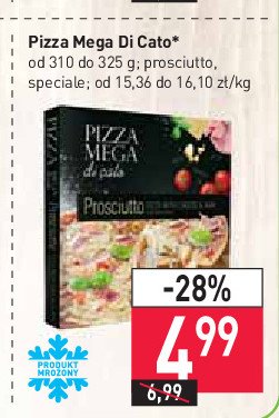 Pizza speciale z salami Mega di cato promocja