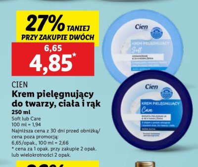 Krem nawilżający soft Cien promocja