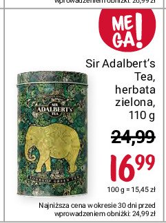 Herbata zielona z marokańską miętą Sir adalbert's tea promocja