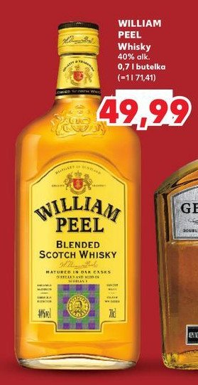 Whisky William peel blended scotch whisky promocja