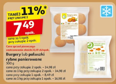 Paluszki rybne panierowane, 500 g promocja w Auchan