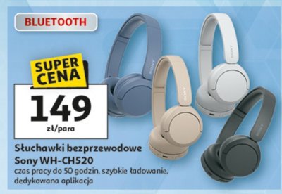 Słuchawki bezprzewodowe Sony WH-CH520 promocja w Auchan