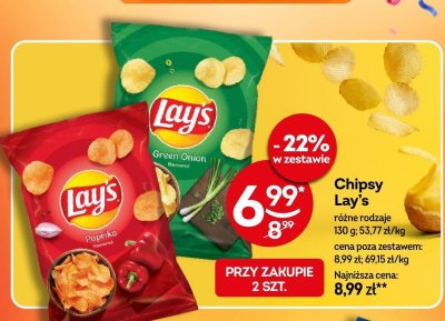 Chipsy Lay's różne rodzaje promocja w Żabka