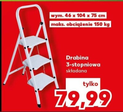 Drabina 3-stopniowa składana promocja w Kaufland