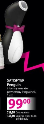 Masażer SATISFYER Penguin irytujący powietrzu wibrator klasyczny promocja w Hebe