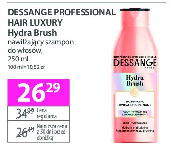 Nawilżający szampon dyscyplinujący Dessange hydra brush promocja