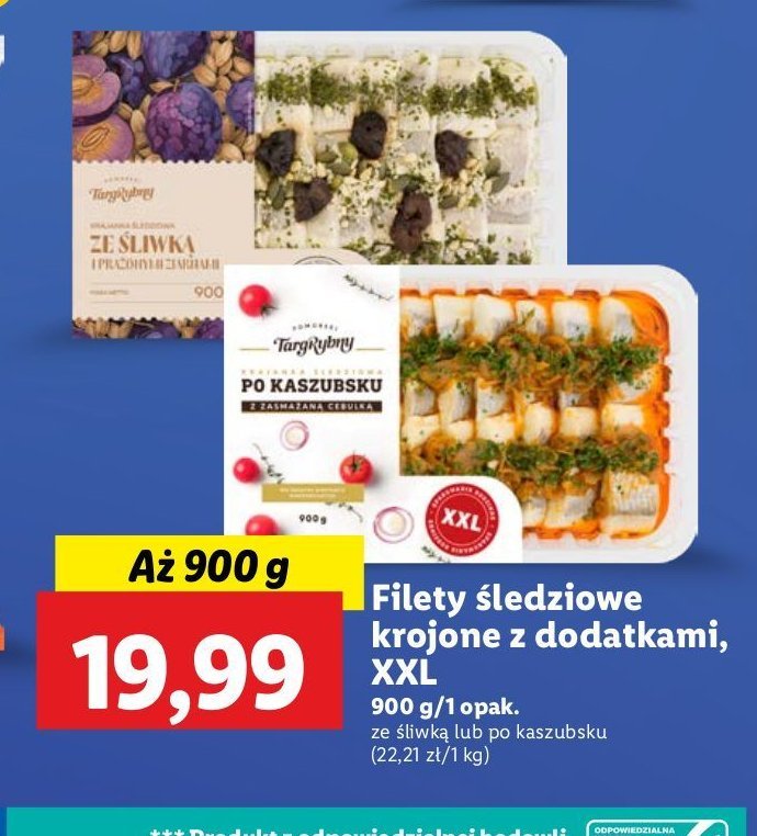 Śledzie krojone po kaszubsku Pomorski targ rybny promocja w Lidl