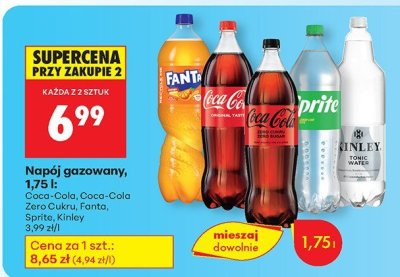 Napój gazowany 1,75 l promocja w Biedronka