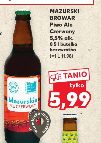 Piwo Mazurski ale czerwony promocja