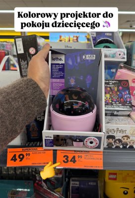 Lampa LED z projektorem promocja w Biedronka