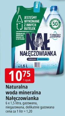 Woda mineralna Nałęczowianka 6x1.5l promocja w Leclerc
