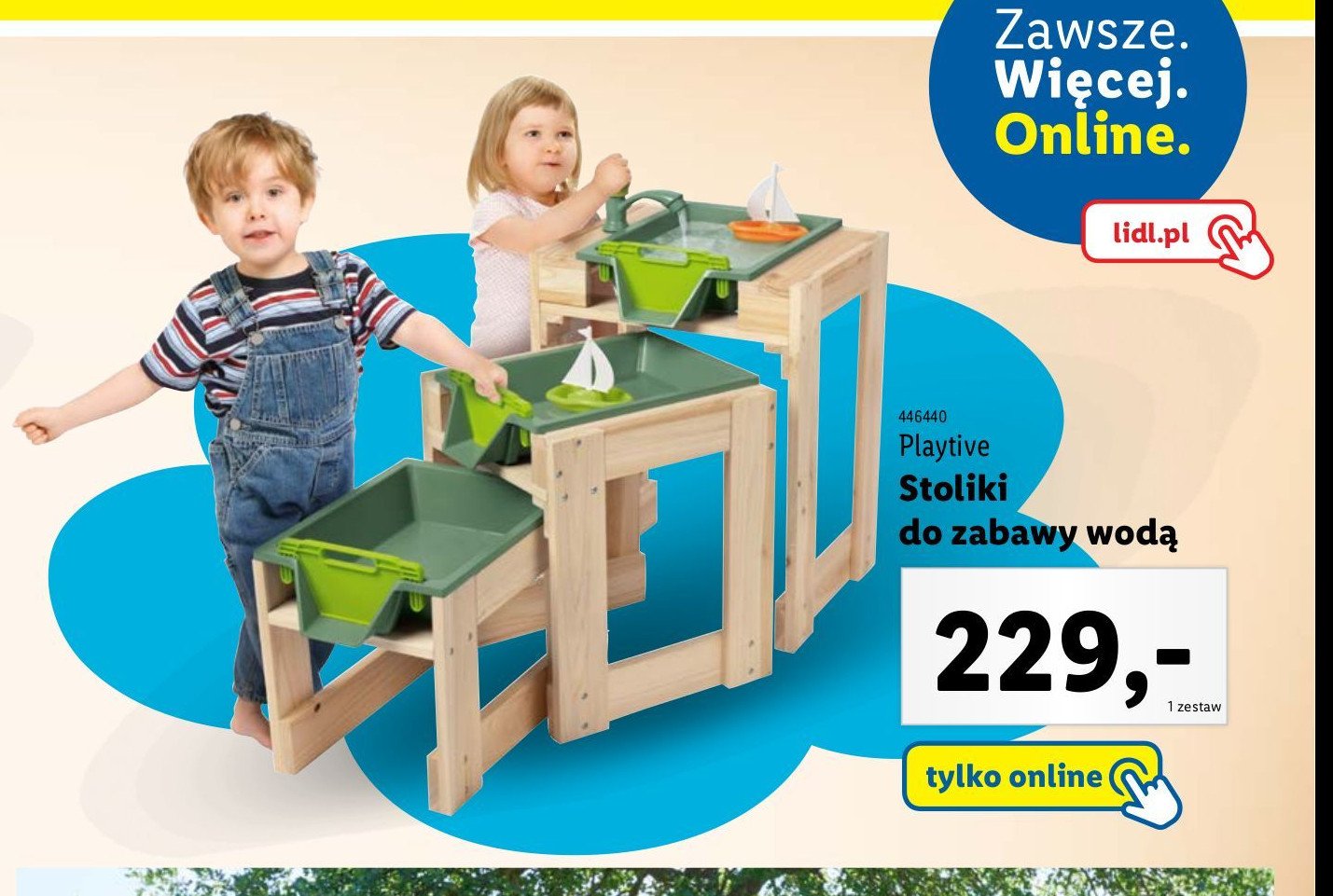 Stoliki do zabawy wodą Playtive promocja