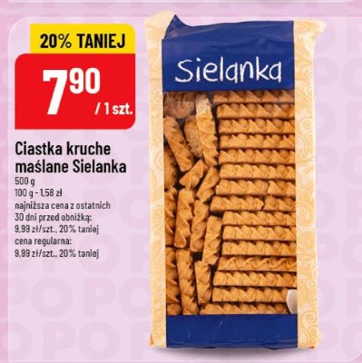 Ciastka kruche ma艣lane Sielanka promocja w POLOmarket