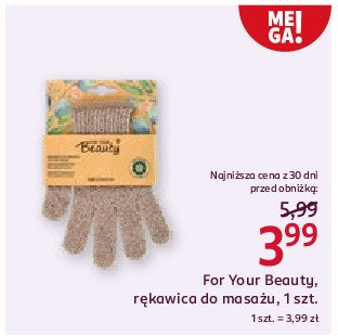 Rękawica masująca For your beauty promocja