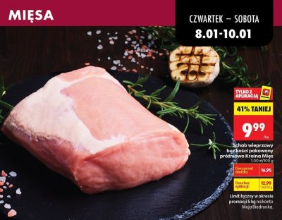 Schab wieprzowy bez kości pakowany próżniowo Kraina Mięs promocja