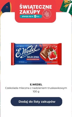 Czekolada mleczna z nadzieniem truskawkowym 100 g promocja w Biedronka