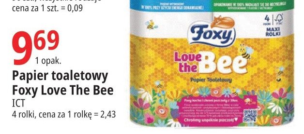 Papier toaletowy Foxy love the bee promocja