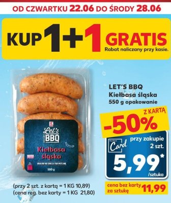 Kiełbasa śląska K-classic let's bbq promocja