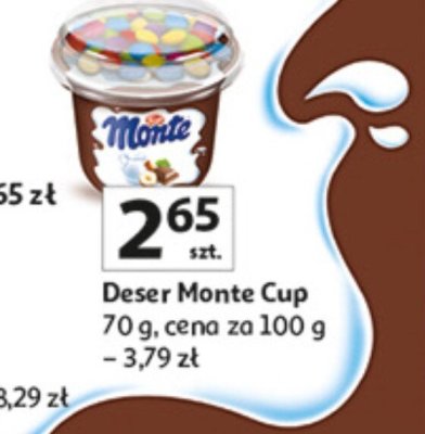 Deser Monte Cup różne rodzaje promocja w Auchan
