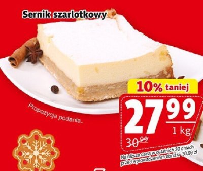 Sernik szarlotkowy promocja w Prim Market
