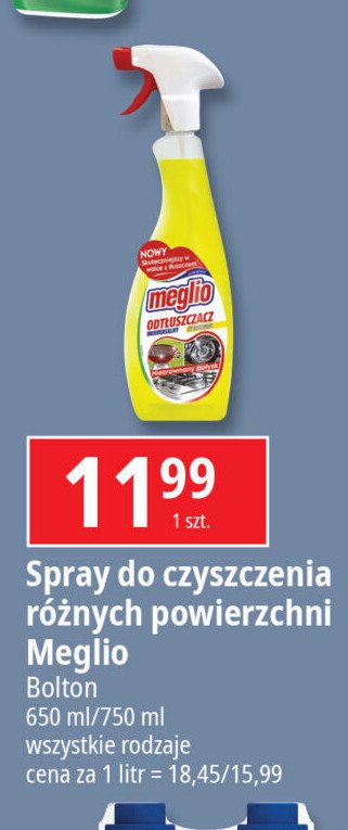 Odtłuszczacz w sprayu lemon Meglio promocja w Leclerc