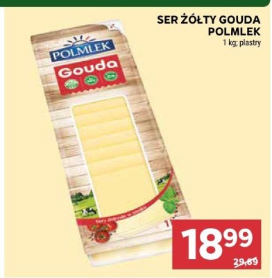 Ser żółty Gouda Polmlek promocja w Stokrotka