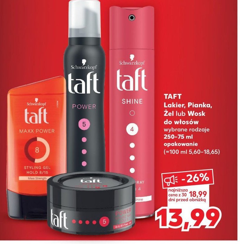 Pianka do włosów Taft power cashmere touch promocja