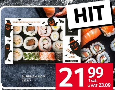 Sushi maki Halloween Limited Edition promocja w Selgros