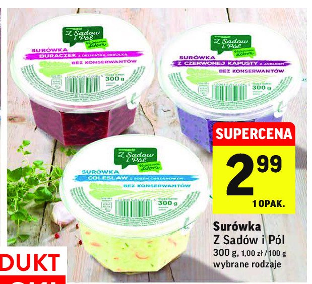 Surówka z czerwonej kapusty z jabłkiem Z sadów i pól promocja