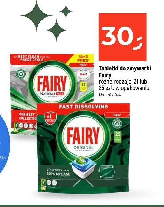 Tabletki do zmywarek regular Fairy platinum promocja