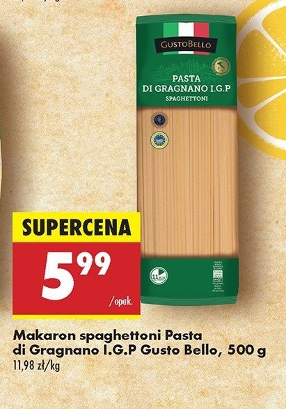 Makaron  spaghetti Gustobello promocja