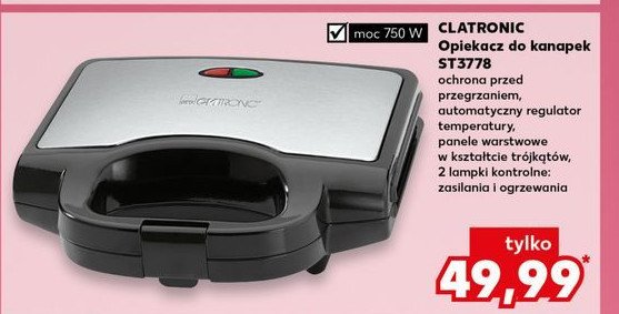 Opiekacz st3778 Clatronic promocja