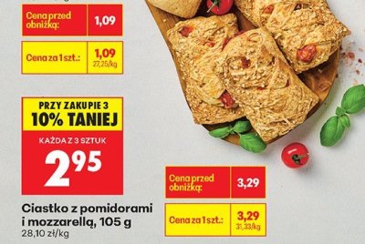 Ciasto z pomidorami i mozzarellą promocja w Biedronka