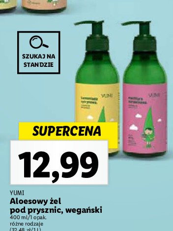 Żel pod prysznic aloe lemoniada Yumi cosmetics promocja
