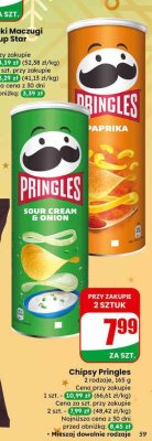 Chipsy Pringles różne rodzaje promocja w Dino