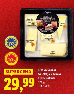 Ser Deluxe Deska Serów Selekcja 5 serów francuskich promocja w Lidl