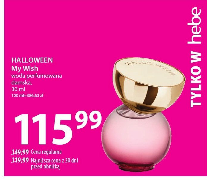 Woda perfumowana Halloween my wish promocja w Hebe