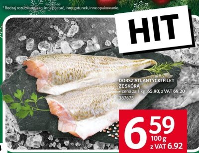 Dorsz atlantycki filet ze skórą promocja w Selgros