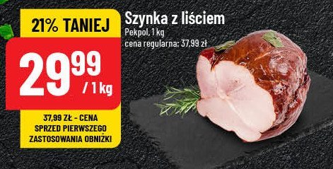 Szynka z liściem Pekpol promocja w POLOmarket