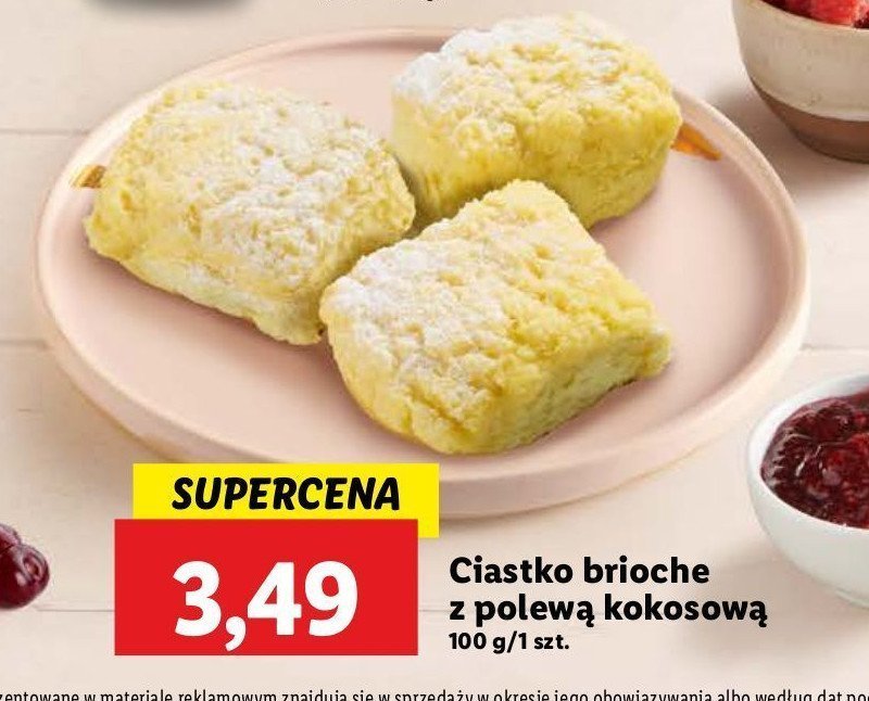 Ciastko brioche z polewą kokosową promocja