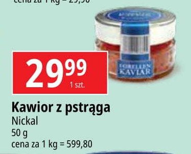 Kawior z pstrąga promocja