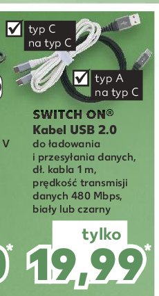 Kabel micro usb Switch on promocja