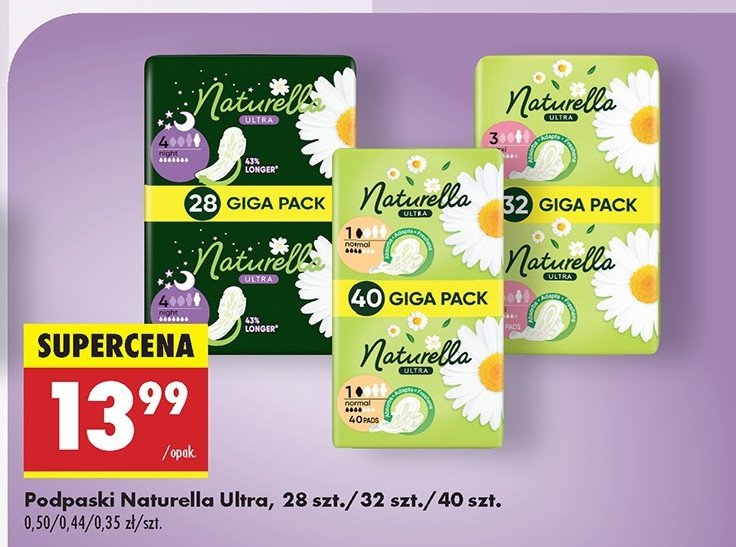 Podpaski night Naturella ultra promocja w Biedronka