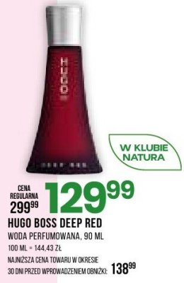 Perfumy HUGO BOSS DEEP RED woda perfumowana promocja w Drogerie Natura