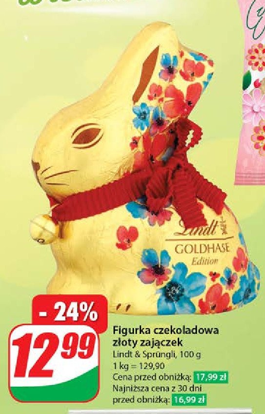 Złoty zając czekoladowy Lindt promocja